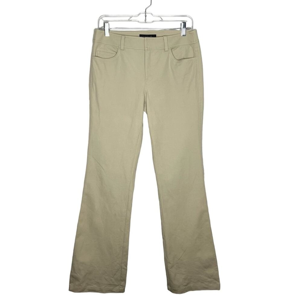 LAFAYETTE 148 / tan neutral mid rise bootcut chino pants / 2
